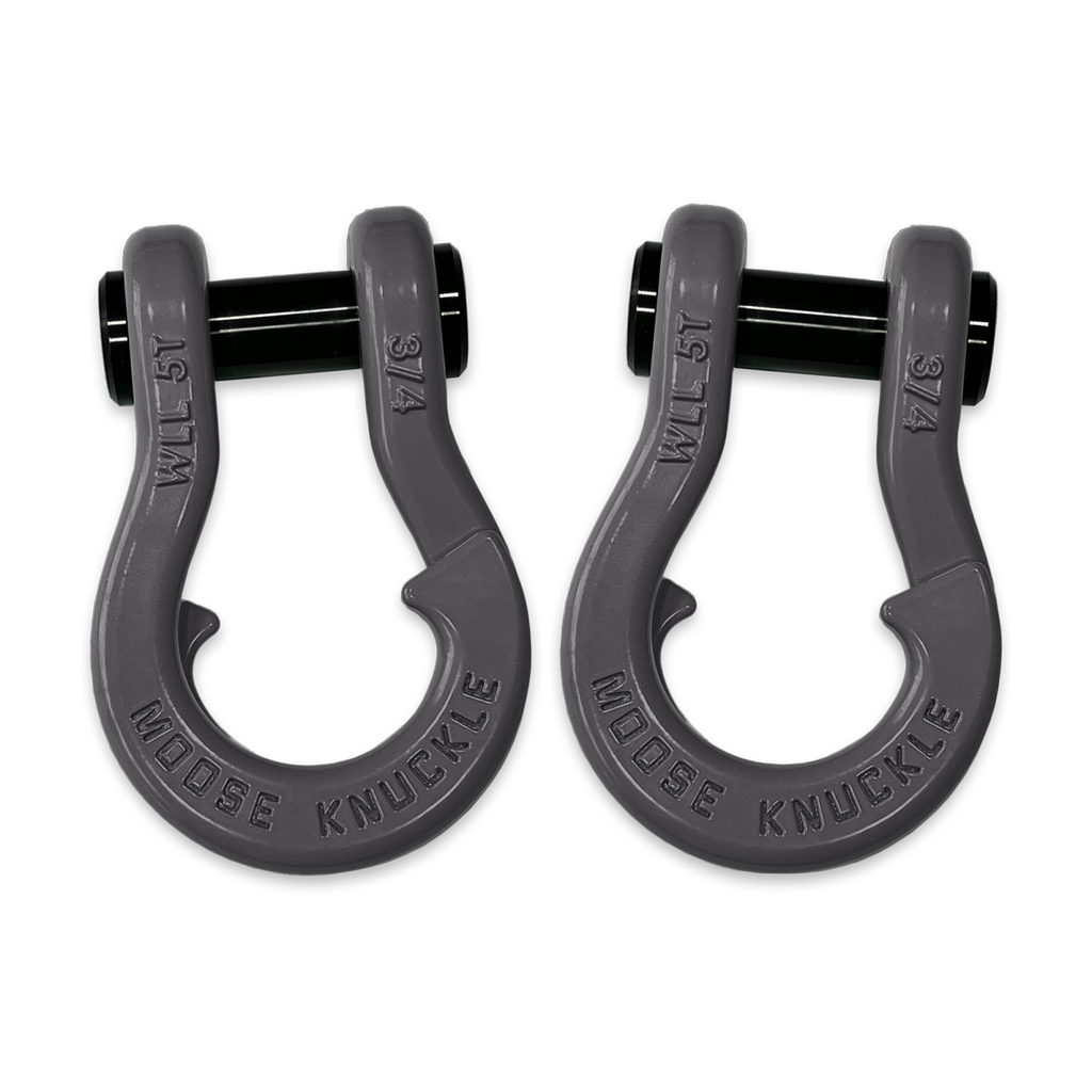 Jowl Recovery Split Shackle 3/4 Gun Gray and Gun Gray Combo Moose Knuckle Offroad