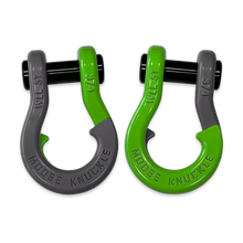 Load image into Gallery viewer, Jowl Recovery Split Shackle 3/4 Gun Gray and Sublime Green Combo Moose Knuckle Offroad