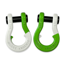 Load image into Gallery viewer, Jowl Recovery Split Shackle 3/4 Pure White and Sublime Green Combo Moose Knuckle Offroad