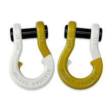 Load image into Gallery viewer, Jowl Recovery Split Shackle 3/4 Pure White and Detonator Yellow Combo Moose Knuckle Offroad
