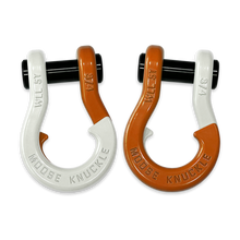 Load image into Gallery viewer, Jowl Recovery Split Shackle 3/4 Pure White and Obscene Orange Combo Moose Knuckle Offroad
