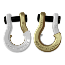 Load image into Gallery viewer, Jowl Recovery Split Shackle 3/4 Pure White and Brass Knuckle Combo Moose Knuckle Offroad