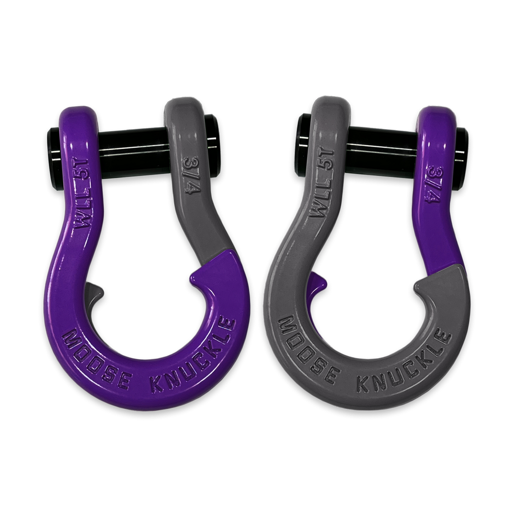 Jowl Recovery Split Shackle 3/4 Grape Escape and Gun Gray Combo Moose Knuckle Offroad