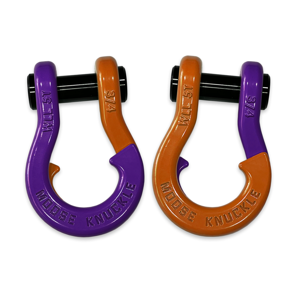Jowl Recovery Split Shackle 3/4 Grape Escape and Obscene Orange Combo Moose Knuckle Offroad