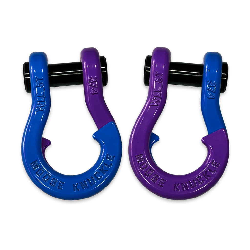 Jowl Recovery Split Shackle 3/4 Blue Balls and Grape Escape Combo Moose Knuckle Offroad