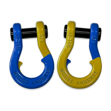 Load image into Gallery viewer, Jowl Recovery Split Shackle 3/4 Blue Balls and Detonator Yellow Combo Moose Knuckle Offroad