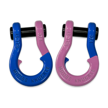 Load image into Gallery viewer, Jowl Recovery Split Shackle 3/4 Blue Balls and Pretty Pink Combo Moose Knuckle Offroad