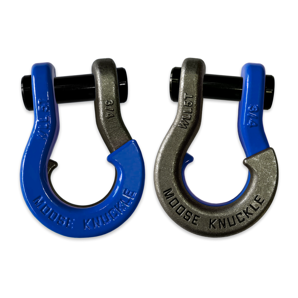 Jowl Recovery Split Shackle 3/4 Blue Balls and Raw Dog Combo Moose Knuckle Offroad