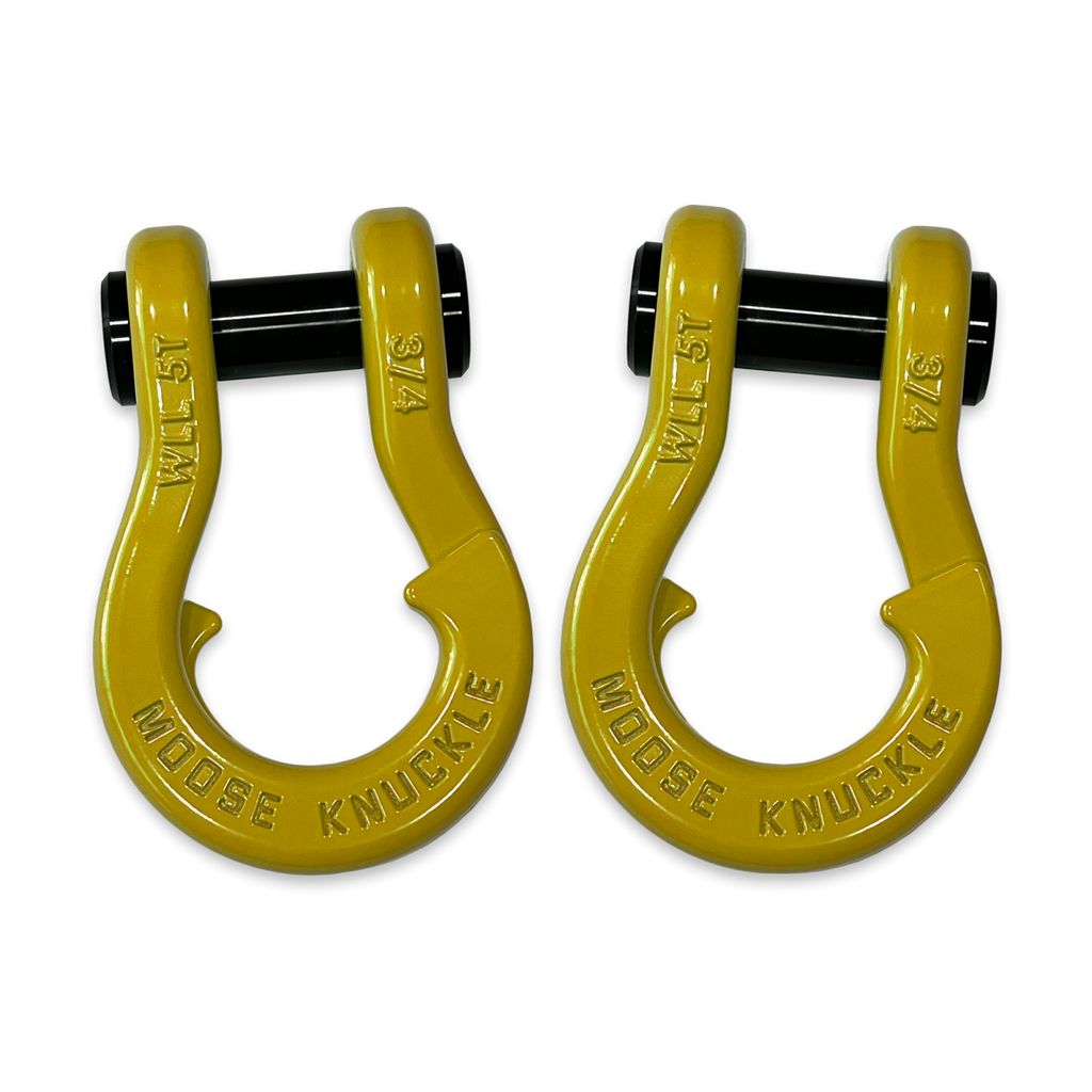 Jowl Recovery Split Shackle 3/4 Detonator Yellow and Detonator Yellow Combo Moose Knuckle Offroad