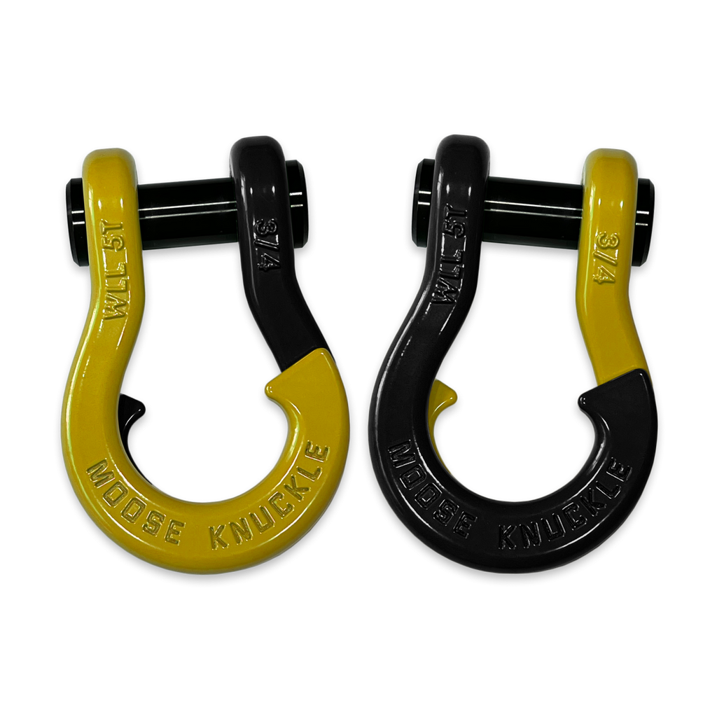 Jowl Recovery Split Shackle 3/4 Detonator Yellow and Black Hole Combo Moose Knuckle Offroad