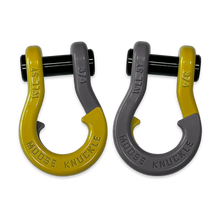 Load image into Gallery viewer, Jowl Recovery Split Shackle 3/4 Detonator Yellow and Gun Gray Combo Moose Knuckle Offroad