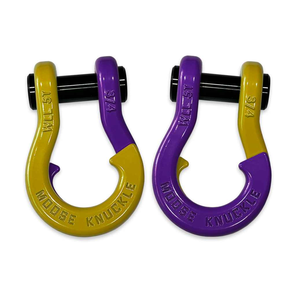 Jowl Recovery Split Shackle 3/4 Detonator Yellow and Grape Escape Combo Moose Knuckle Offroad