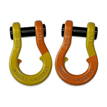 Load image into Gallery viewer, Jowl Recovery Split Shackle 3/4 Detonator Yellow and Obscene Orange Combo Moose Knuckle Offroad
