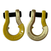 Load image into Gallery viewer, Jowl Recovery Split Shackle 3/4 Detonator Yellow and Brass Knuckle Combo Moose Knuckle Offroad