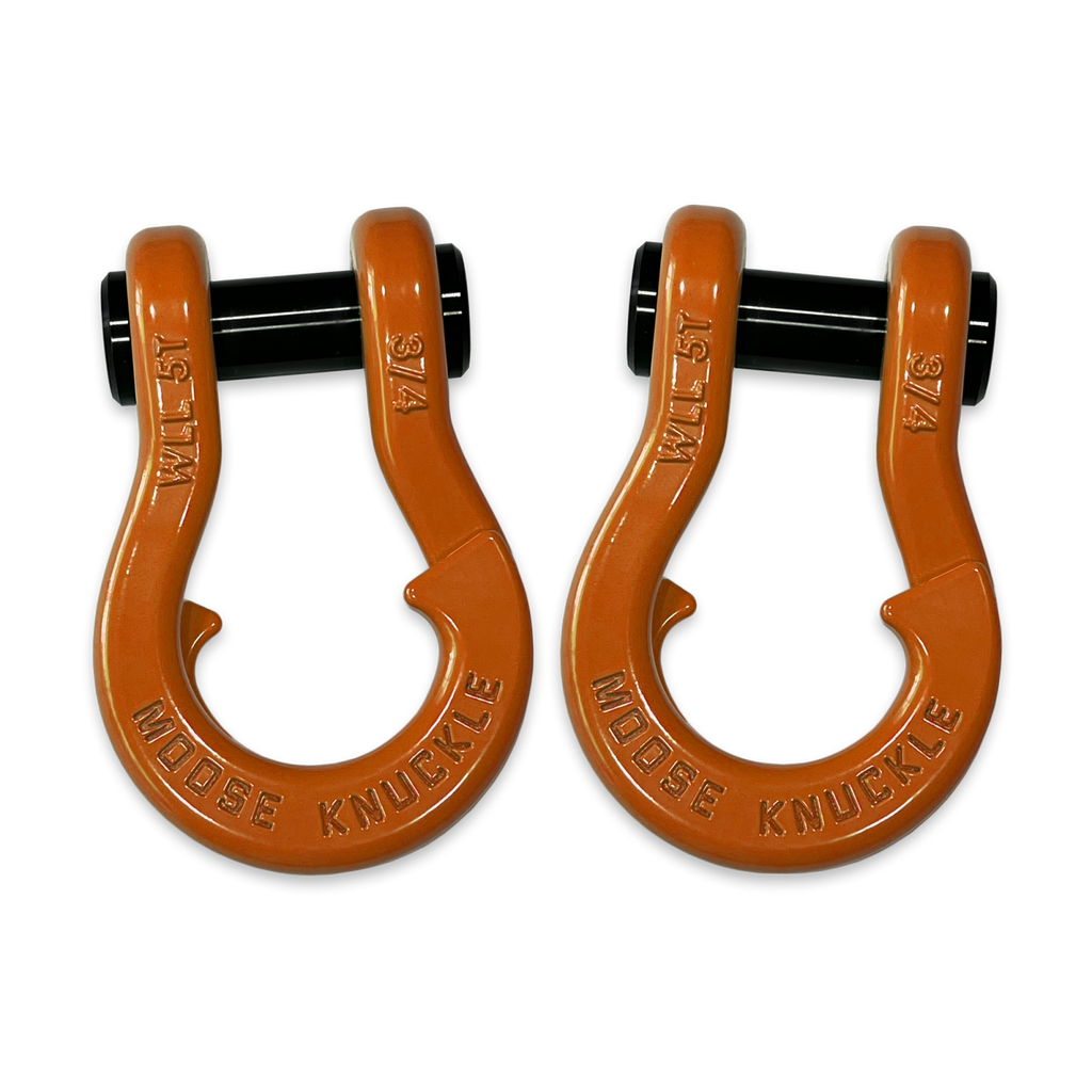 Jowl Recovery Split Shackle 3/4 Obscene Orange and Obscene Orange Combo Moose Knuckle Offroad