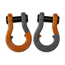 Load image into Gallery viewer, Jowl Recovery Split Shackle 3/4 Obscene Orange and Gun Gray Combo Moose Knuckle Offroad