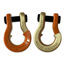 Load image into Gallery viewer, Jowl Recovery Split Shackle 3/4 Obscene Orange and Brass Knuckle Combo Moose Knuckle Offroad
