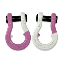 Load image into Gallery viewer, Jowl Recovery Split Shackle 3/4 Pretty Pink and Pure White Combo Moose Knuckle Offroad