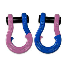 Load image into Gallery viewer, Jowl Recovery Split Shackle 3/4 Pretty Pink and Blue Balls Combo Moose Knuckle Offroad