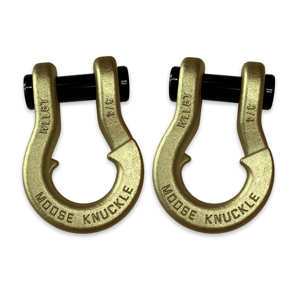 Jowl Recovery Split Shackle 3/4 Brass Knuckle and Brass Knuckle Combo Moose Knuckle Offroad