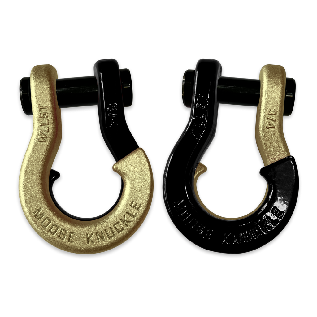 Jowl Recovery Split Shackle 3/4 Brass Knuckle and Black Hole Combo Moose Knuckle Offroad