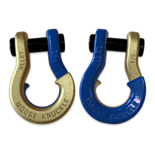 Load image into Gallery viewer, Jowl Recovery Split Shackle 3/4 Brass Knuckle and Blue Balls Combo Moose Knuckle Offroad
