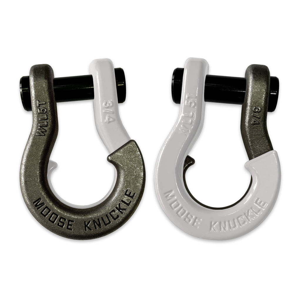 Jowl Recovery Split Shackle 3/4 Raw Dog and Pure White Combo Moose Knuckle Offroad