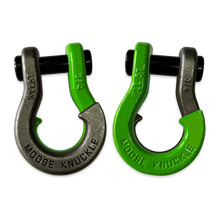 Load image into Gallery viewer, Jowl Recovery Split Shackle 3/4 Raw Dog and Sublime Green Combo Moose Knuckle Offroad