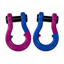 Load image into Gallery viewer, Jowl Recovery Split Shackle 3/4 Pogo Pink and Blue Balls Combo Moose Knuckle Offroad