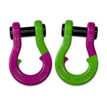Load image into Gallery viewer, Jowl Recovery Split Shackle 3/4 Pogo Pink and Sublime Green Combo Moose Knuckle Offroad