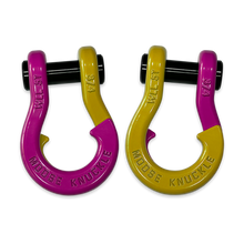 Load image into Gallery viewer, Jowl Recovery Split Shackle 3/4 Pogo Pink and Detonator Yellow Combo Moose Knuckle Offroad