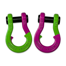 Load image into Gallery viewer, Jowl Recovery Split Shackle 3/4 Sublime Green and Pogo Pink Combo Moose Knuckle Offroad