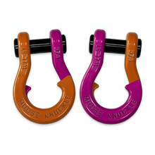 Load image into Gallery viewer, Jowl Recovery Split Shackle 3/4 Obscene Orange and Pogo Pink Combo Moose Knuckle Offroad