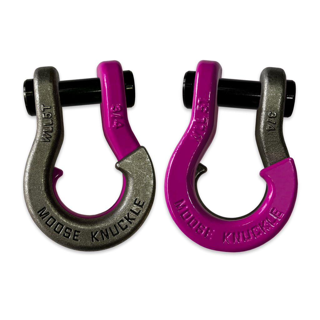 Jowl Recovery Split Shackle 3/4 Raw Dog and Pogo Pink Combo Moose Knuckle Offroad