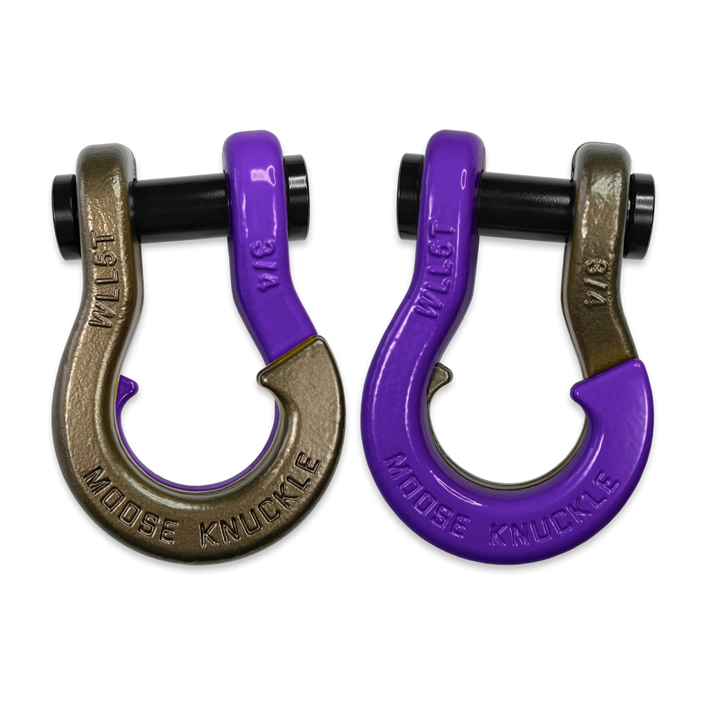 Jowl Recovery Split Shackle 3/4 Buff Bronze and Grape Escape Combo Moose Knuckle Offroad