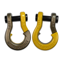 Load image into Gallery viewer, Jowl Recovery Split Shackle 3/4 Buff Bronze and Detonator Yellow Combo Moose Knuckle Offroad