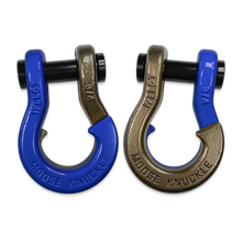 Load image into Gallery viewer, Jowl Recovery Split Shackle 3/4 Blue Balls and Buff Bronze Combo Moose Knuckle Offroad