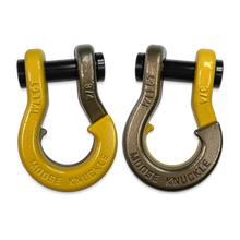 Load image into Gallery viewer, Jowl Recovery Split Shackle 3/4 Detonator Yellow and Buff Bronze Combo Moose Knuckle Offroad