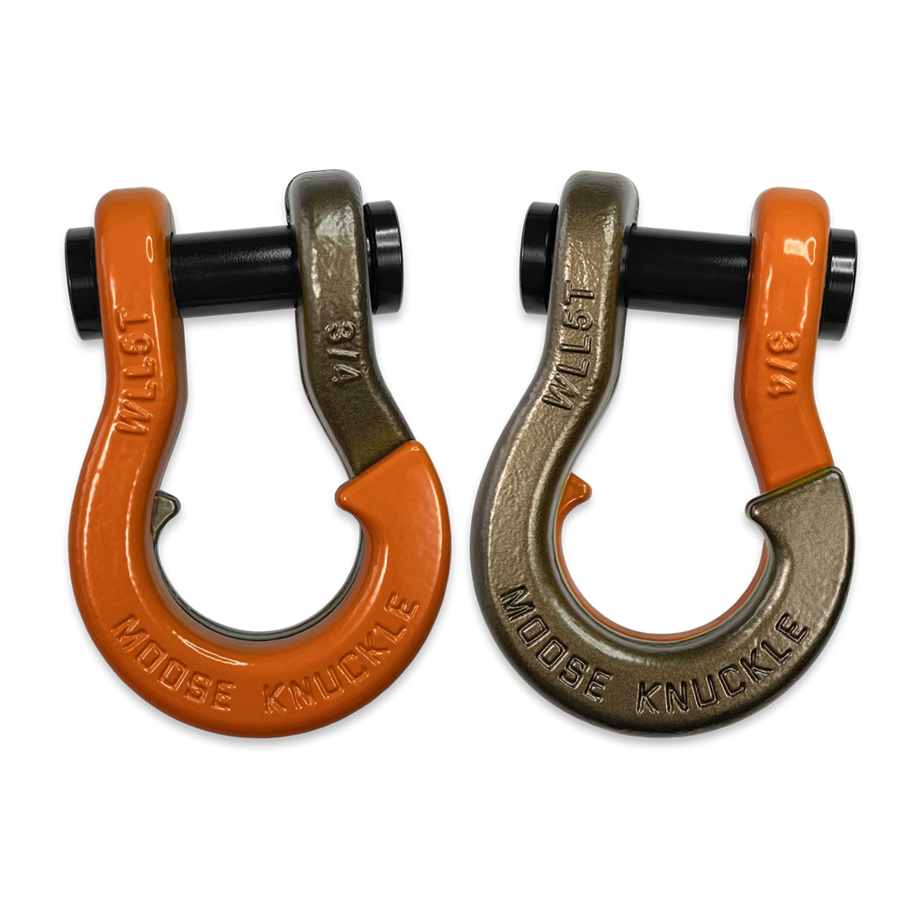 Jowl Recovery Split Shackle 3/4 Obscene Orange and Buff Bronze Combo Moose Knuckle Offroad