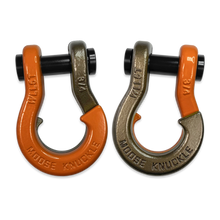 Load image into Gallery viewer, Jowl Recovery Split Shackle 3/4 Obscene Orange and Buff Bronze Combo Moose Knuckle Offroad