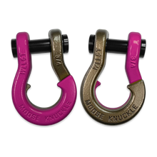 Load image into Gallery viewer, Jowl Recovery Split Shackle 3/4 Pogo Pink and Buff Bronze Combo Moose Knuckle Offroad