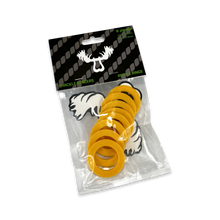 Load image into Gallery viewer, Moose Knuckle Offroad Rattle Rings 3/4 Shackle fits 7/8 Inch Pin Diameter Detonator Yellow Moose Knuckle Offroad
