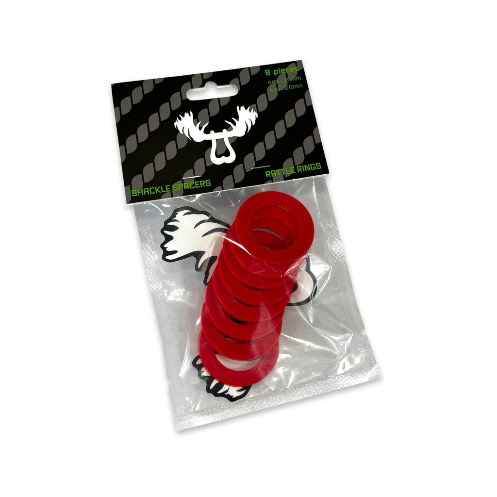 Moose Knuckle Offroad Rattle Rings 5/8 Shackle fits 3/4 Inch Pin Diameter Flame Red Moose Knuckle Offroad