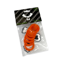 Load image into Gallery viewer, Moose Knuckle Offroad Rattle Rings 7/8 Shackle fits 1.0 Inch Pin Diameter Obscene Orange Moose Knuckle Offroad