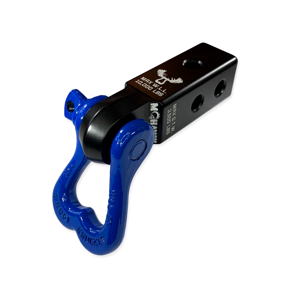 XL 3/4 Shackle and Mohawk 2.0 Receiver Combo Black Lung / Blue Balls Moose Knuckle Offroad