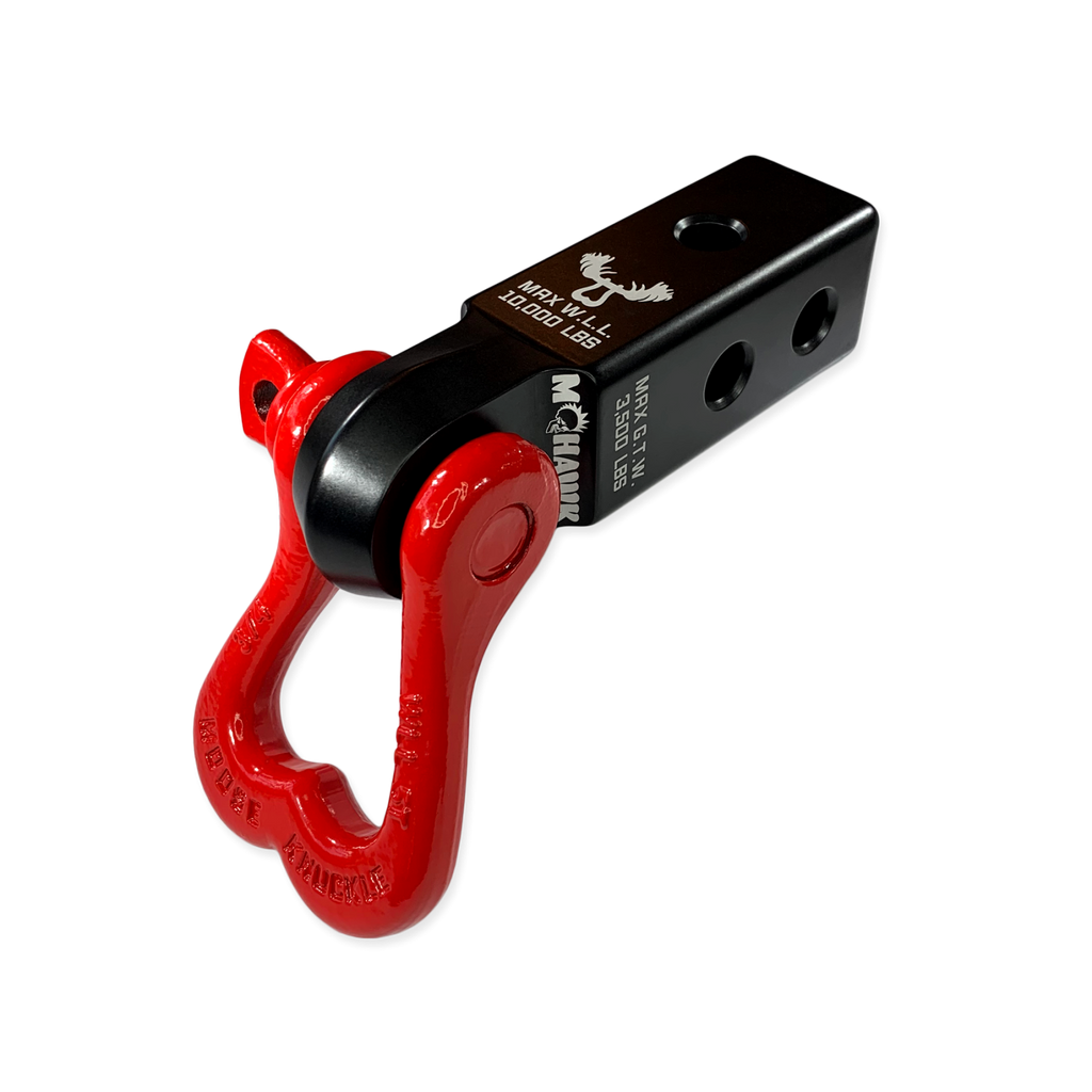 XL 3/4 Shackle and Mohawk 2.0 Receiver Combo Black Lung / Flame Red Moose Knuckle Offroad