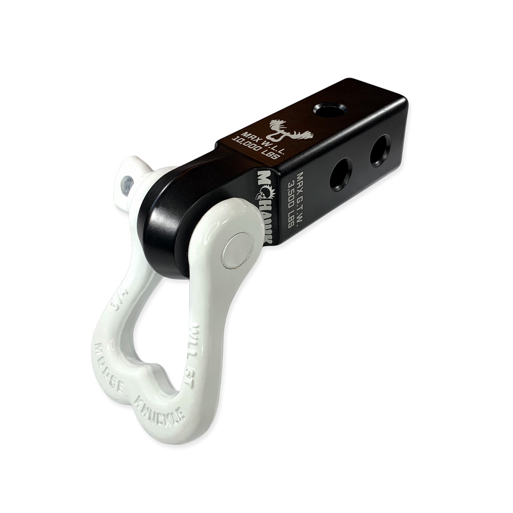 XL 3/4 Shackle and Mohawk 2.0 Receiver Combo Black Lung / Pure White Moose Knuckle Offroad
