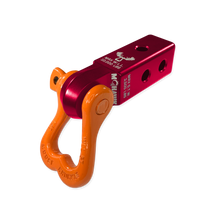 Load image into Gallery viewer, XL 3/4 Shackle and Mohawk 2.0 Receiver Combo Red Rum / Obscene Orange Moose Knuckle Offroad
