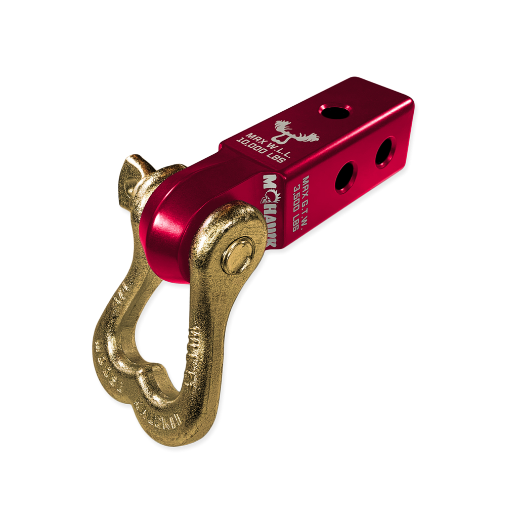 XL 3/4 Shackle and Mohawk 2.0 Receiver Combo Red Rum / Brass Knuckle Moose Knuckle Offroad