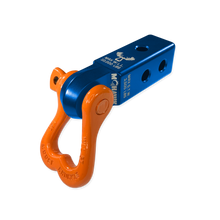 Load image into Gallery viewer, XL 3/4 Shackle and Mohawk 2.0 Receiver Combo Blue Pill / Obscene Orange Moose Knuckle Offroad